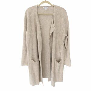Barefoot Dreams CozyChic Ultra Lite Long Cardigan Beige Size L